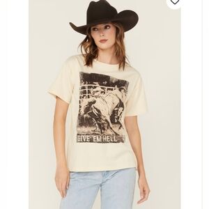 Shyanne Give Em Hell Graphic Boyfriend Tee NWT